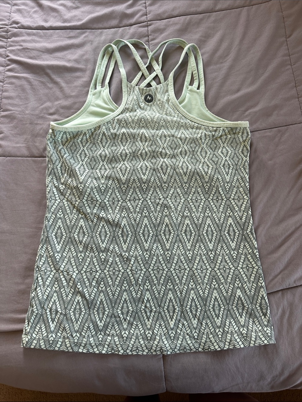 Marmot Mint Green Geometric Strappy Tank - Picture 6 of 6
